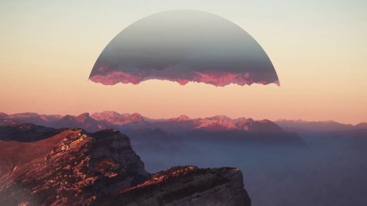 Animação de paisagem futurista