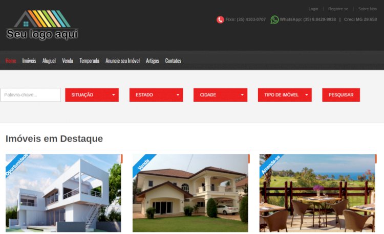 BT Imobiliária Fácil - Site Pronto para Imobiliárias e Corretores de Imóveis