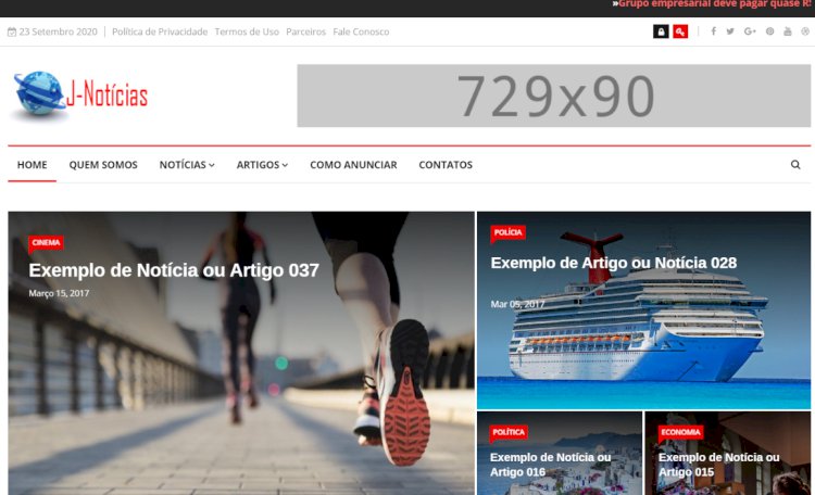 J-Notícias - Sistema Completo para Portal de Notícias com Classificados