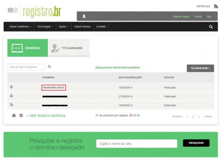 Como alterar os DNS de seu domínio no Registro.br